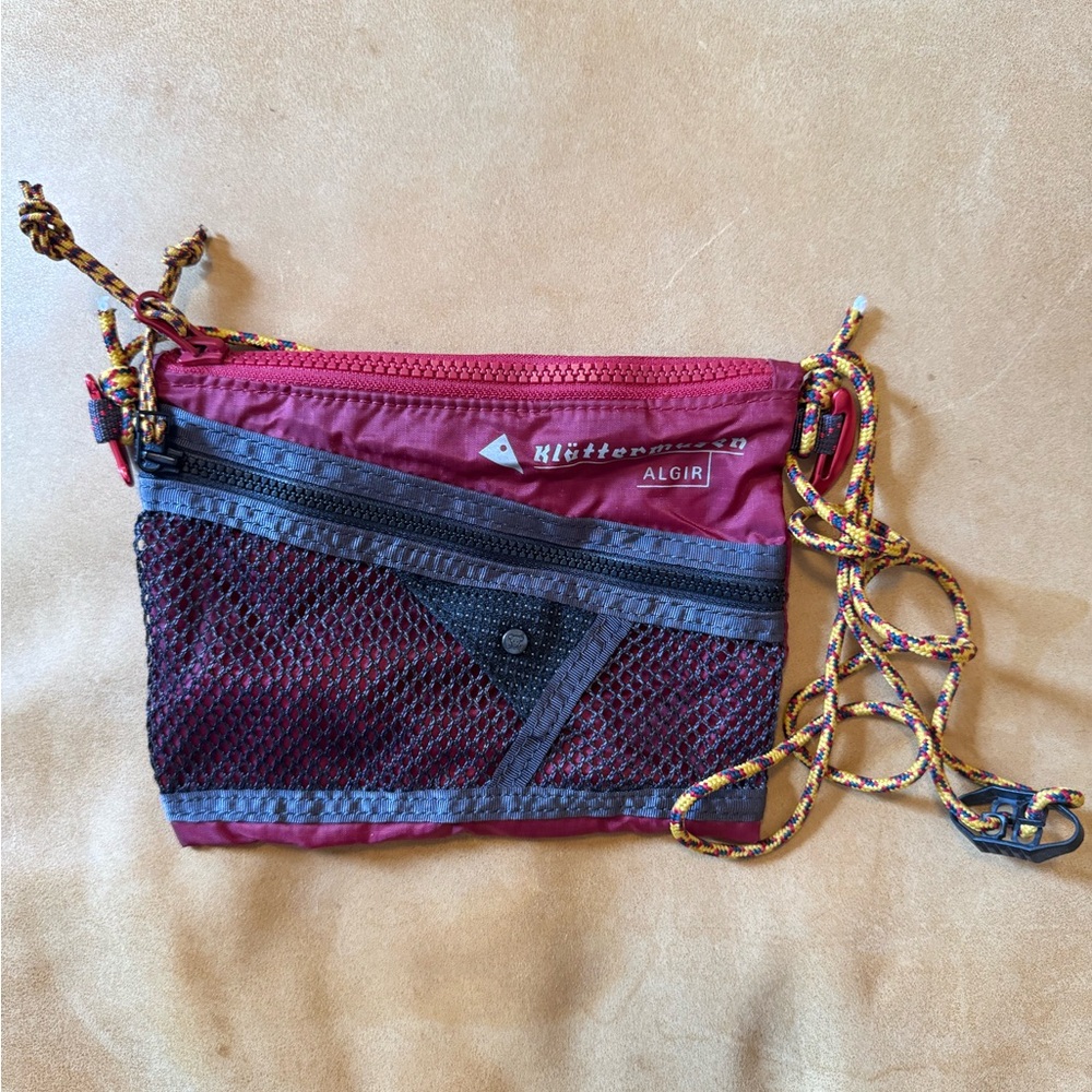 Burgundy and Charcoal Crossbody Bag